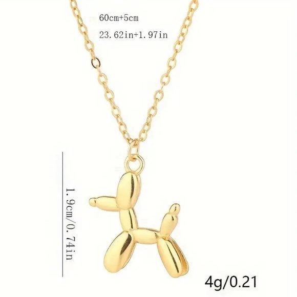 BALLOON DOG PENDANT in Gold - Picture 2 of 2